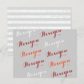 Iloveyou nice words postkarte (Vorne/Hinten)