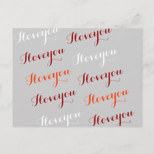 Iloveyou nice words postkarte