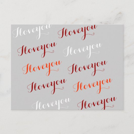 Iloveyou nice words postkarte (Vorderseite)