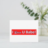 Iloveyoubabe Postkarte (Stehend Vorderseite)