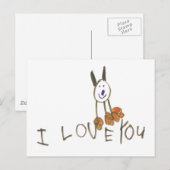 ILoveYouPuppy Postkarte (Vorne/Hinten)