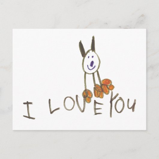 ILoveYouPuppy Postkarte (Vorderseite)