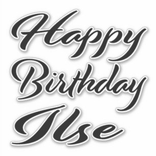 Ilse Name Vorname black Sticker Geburtstag