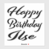 Ilse Name Vorname black Sticker Geburtstag (Blatt)