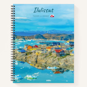 Ilulissat, Grönland - Eisberg-Stadt Spiral Notizblock
