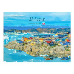 Ilulissat, Grönland - Eisbergstadt Fotodruck