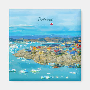Ilulissat, Grönland - Eisbergstadt Magnet