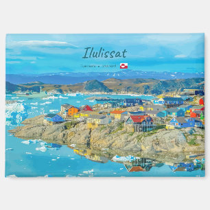 Ilulissat, Grönland - Eisbergstadt Magnet