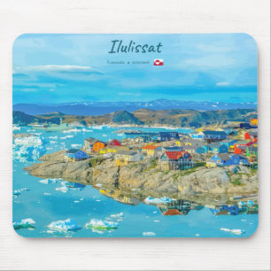 Ilulissat, Grönland - Eisbergstadt Mousepad