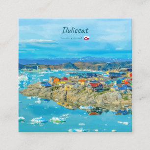 Ilulissat, Grönland - Eisbergstadt Quadratische Visitenkarte