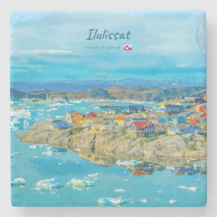 Ilulissat, Grönland - Eisbergstadt Steinuntersetzer