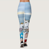 Ilulissat Grönland Muster für farbenfrohe Häuser Leggings (Rückseite)
