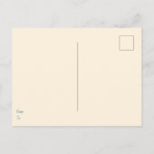 Ilustração Botânica em Rosa com Frase "Let it Be" Postkarte (Rückseite)