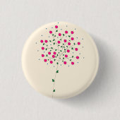 Ilustração Moderna e Radiante com Flores Rosa Button (Vorderseite)