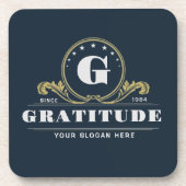 Ilustración de empresa diseño Elegante Vintage Getränkeuntersetzer (Vorderseite)