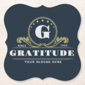 Ilustración de empresa diseño Elegante Vintage Untersetzer (Vorderseite)