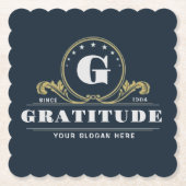 Ilustración de empresa diseño Elegante Vintage Untersetzer (Vorderseite)