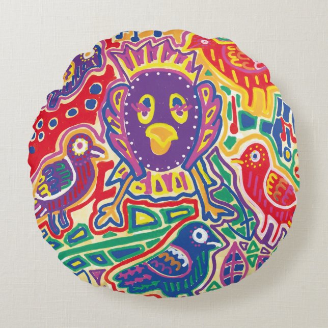 Ilustración de Mola1 Rundes Kissen (Vorderseite)