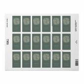 ilustración hojas abeto corona de Navidad verde Adressaufkleber (Vorne)