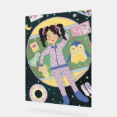 Ilustración Infantil: Niña en Universo Acrylschild (Winkel)