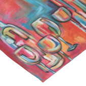 ILvino-Wein-Flaschen und Gläser Kurzer Tischläufer (Ecke)