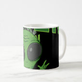 ILY Alien ASL Hand Gesture Deaf Hörverlust Aware Kaffeetasse (VorderseiteRechts)