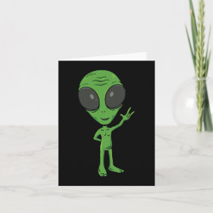 ILY Alien ASL Hand Gesture Deaf Hörverlust Aware Karte