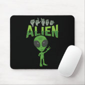 ILY Alien ASL Hand Gesture Deaf Hörverlust Aware Mousepad (Mit Mouse)