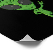 ILY Alien ASL Hand Gesture Deaf Hörverlust Aware Poster (Ecke)