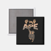 Ily Ape Asl Hand Gesture Deaf Hearing Loss Awarene Magnet (Vorderseite/Rückseite)