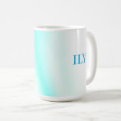 ILY Aqua Anpassbare Tasse (VorderseiteRechts)