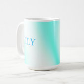ILY Aqua Anpassbare Tasse (Vorderseite Links)