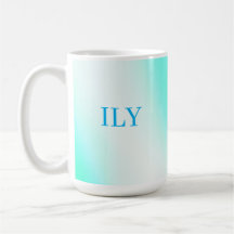 ILY Aqua Anpassbare Tasse