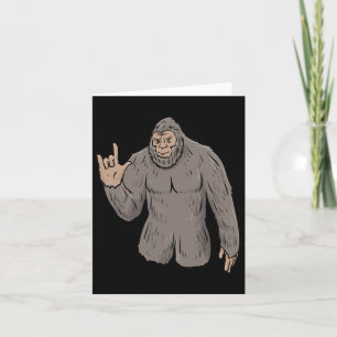 Ily Big Foot Asl Hand Gesture Deaf Hörverlust Aw Karte