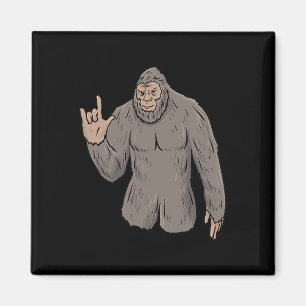 ILY BIG Foot ASL Hand Gesture Deaf Hörverlust Aw Magnet