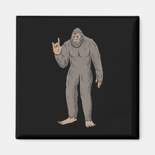 ILY BIG Foot ASL Hand Gesture Deaf Hörverlust Aw Magnet