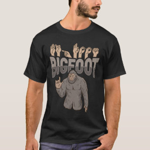 ILY Bigfoot ASL Hand Gesture Deaf Hörverlust Awa T-Shirt