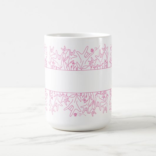 ILY Bloom - Individuelle Name ASL Design Kaffeetasse (Mittel)