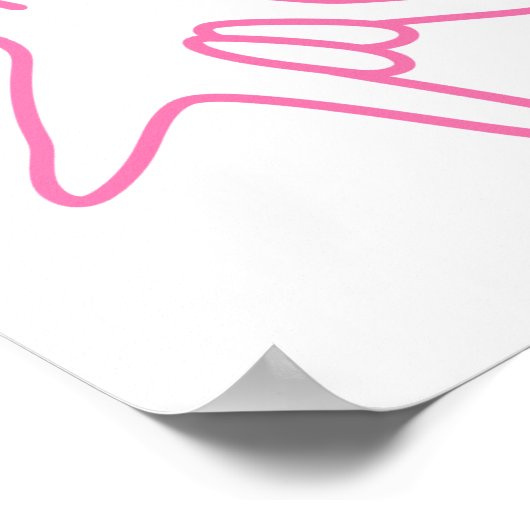 ILY Bloom - Individuelle Name ASL Design Poster (Ecke)