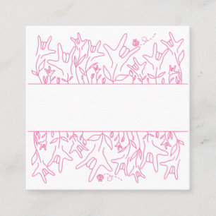 ILY Bloom - Individuelle Name ASL Design Quadratische Visitenkarte