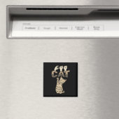 ILY Cat ASL Hand Gesture Deaf Hörverlust Awarene Magnet (In Situ (Geschirrspüler))