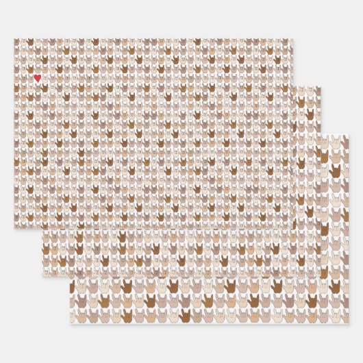 ILY Hände - Farbumhüllungspapierblätter Geschenkpapier Set (Set)