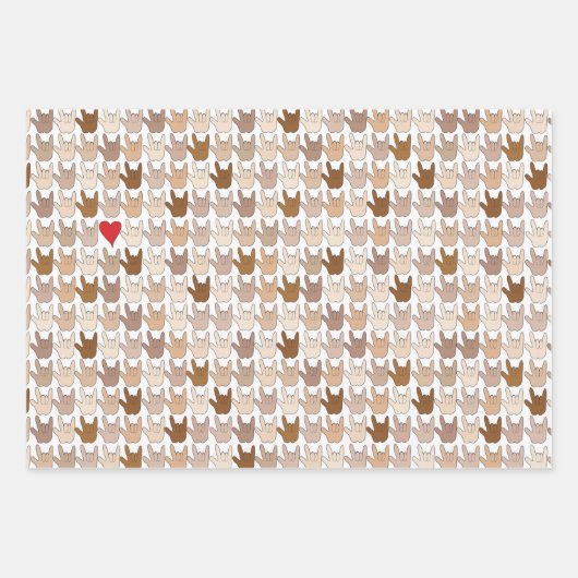 ILY Handfarbe Geschenkpapier Set (Vorderseite)