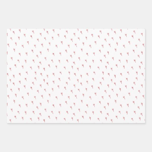 ILY Hands Red Sketchy Geschenkpapier Set (Vorderseite 2)
