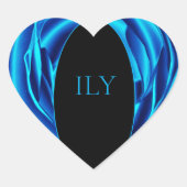 "ILY" Heart Sticker - Ein modernes Design (Vorderseite)