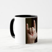 ILY Herzhand Tasse (Vorderseite Links)