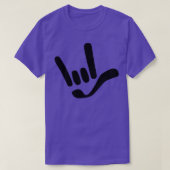 ILY I Liebe Sie ASL American Sign Language Design T-Shirt (Design vorne)