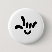 ILY (i-LIEBE SIE) in ASL Button (Vorderseite)