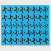 ILY (I Liebe You) ASL - Geschenk Wrapping Blue Geschenkpapier (Flach)