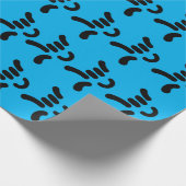 ILY (I Liebe You) ASL - Geschenk Wrapping Blue Geschenkpapier (Ecke)